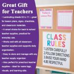 Laminating Sheets 8.5 x 11, 200 Pack Thermal Laminating Pouches 3 mil, Clear Thermal Laminating Plastic Paper Laminator Sheets, Clear Laminate Sheets Fits Letter Sized Paper (8.9 in. × 11.4 in.).