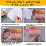 40 PCS Self-Adhesive Laminating Sheets, 9 x 12 Inches Clear Laminating Sheets No Machine Needed Self Sealing Laminate Sheets
