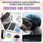 Koala Holographic Laminate Sheets A4 - Clear Self-Adhesive Sticker Paper, 25 Sheets Transparent Waterproof Overlay for Stickers - Gem, Dot, Rainbow, Star Patterns