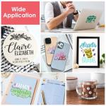 HTVRONT Permanent Vinyl for Cutting Machine-100 Pack 12 "x12 Adhesive Vinyl Sheets Set, 90 Sheets Permanent Bundle & 10 Transfer Tape for Projects and Crafting