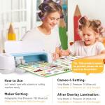 TECKWRAP Matte Laminating Sheets clear laminate sheets Sticker Paper for Inkjet Printer Clear Laminate Sheets for Printable Vinyl Sticker Paper, Photo Paper, Labels 8.26" x 11.69" A4 28 Sheets, Matte