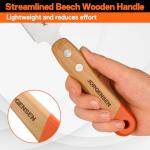 JORGENSEN Japanese Flush Cut Saw, 5 Inch Beech Handle Pull Saw, SK5 Flexible Double Edge Blade, 18/25 TPI Japanese Handsaw for Hardwood & Softwood Woodworking, Cutting, Trim Flush