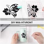 HTVRONT Black Permanent Vinyl - 12" x 14 FT Permanent Adhesive Matte Black Vinyl Roll Compatible with Cricut Cutting Machine, Silhouette, Cameo Cutters, Signs, Scrapbooking, Craft, Die Cutters