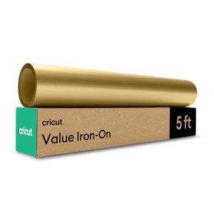Cricut Value Iron On, Gold (12in x 5ft roll) - HTV Heat Transfer Vinyl