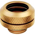 Corsair Hydro X Series, XF Hardline 14mm OD Fittings, Four Pack (G1/4" BSPP Port Threads, Solid Brass Durability, Compatible with Additional Hydro X Adapters) Gold