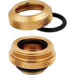 Corsair Hydro X Series, XF Hardline 14mm OD Fittings, Four Pack (G1/4" BSPP Port Threads, Solid Brass Durability, Compatible with Additional Hydro X Adapters) Gold
