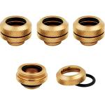 Corsair Hydro X Series, XF Hardline 14mm OD Fittings, Four Pack (G1/4" BSPP Port Threads, Solid Brass Durability, Compatible with Additional Hydro X Adapters) Gold