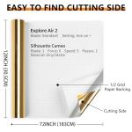Lya Vinyl Mirror Gold Permanent Vinyl Roll 12" x 6FT Metallic Outdoor Permanent Vinyl for Cutting Machine - Adhesive Roll for Home Decor, Party Decoration, Mug, Window