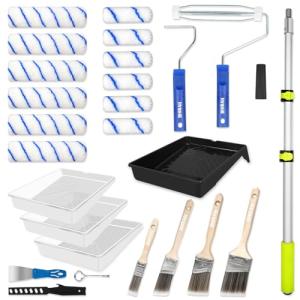 Rhibak 27-Piece Paint Roller Kit with Extension Pole