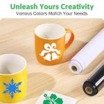 12" x 14FT Black Vinyl - Glossy Black Permanent Vinyl with PET Backing [Easier Weed Never Residue], Permanent Adhesive for Cutting Machine, Party Decoration, Car Decal, Signs, Scrapbooking