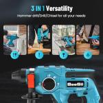 Cordless SDS-Plus Rotary Hammer Drill with Batteries