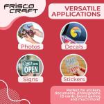 Frisco Craft Transparent Self Adhesive Laminating Roll - Self Laminating Sheets for Decals, Sticker, Photos & More - No Heat Sealing, Glossy, Clear Sheets (12" x 30 ft)