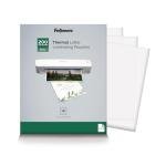 Fellowes Thermal Laminating Sheets, 3mil Letter Size Pouches, 9 x 11.5, 200 Pack, Clear (5743401)