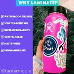 Turner Moore Edition Matte Clear Sticker Laminate Roll - Self-Adhesive, 12" x 15FT, Waterproof for Cricut & Stencils