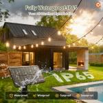 addlon 54(48+6) FT Solar String Lights Waterproof,Patio Lights Solar Powered with Remote & USB Port 15+1 LED Shatterproof Bulbs 3 Light Modes, Dimmable Solar Light for Camping Backyard Garden