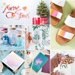 HTVRONT Holographic Vinyl - 12 Sheets 12 "x12 Holographic Permanent Vinyl for All Cutting Machine - Easy to Weed & Transfer Iridescent Craft Adhesive Vinyl Sheets