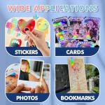 Koala Holographic Laminate Sheets A4 Holographic Sticker Paper,20 Sheets Self Adhesive Waterproof Holographic Transparent Film,11.7X 8.3 Inch