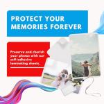 10mil Self-Adhesive Cold Laminating Sheets (120 Variety Count) Letter, Photo, Card, Notecard, I.D. Badge and Business Card Sizes. No Heat, No Machine needed, Easy Self-Sealing Pouches