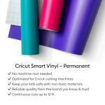 Cricut Smart Permanent Vinyl for Joy Machine, Black (5.5in x 10ft roll) - Matless Cutting for Long cuts
