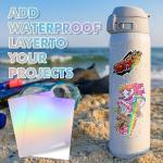 Koala Holographic Laminate Sheets A4 Holographic Sticker Paper,20 Sheets Self Adhesive Waterproof Holographic Transparent Film,11.7X 8.3 Inch