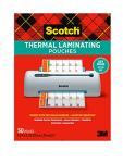Scotch dry erase Thermal Laminating Pouches, 50-Pack, Works with Dry Erase Markers, Reuseable Worksheets, Calendars, Checklists, 8.9 x 11.4 Inches, Letter Size, Clear Professional Finish (TP3854-50DE)