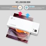 Buyounger Laminator Machine with 40 Laminating Sheets, A4 Laminator Thermal and Cold with Paper Trimmer & Corner Rounder, 9 Inch Laminating Machine for Home School Office