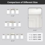 FonmYim Brushed Nickel Bathroom Light Fixtures, 3-Light Modern Vanity Light Over Mirror, Wall Sconces with Milky White Frosted Glass Shades, E26 Socket (Bulbs Not Included)