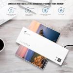 Buyounger Laminator Machine with 40 Laminating Sheets, A4 Laminator Thermal and Cold with Paper Trimmer & Corner Rounder, 9 Inch Laminating Machine for Home School Office