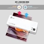 Buyounger Laminator Machine with 40 Laminating Sheets, A4 Laminator Thermal and Cold with Paper Trimmer & Corner Rounder, 9 Inch Laminating Machine for Home School Office