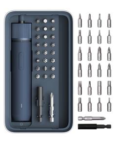HOTO Electric Screwdriver Kit, Upgraded 1/4'' Hex 25 Bits, Magnetic Lid, Rechargeable Cordless Screwdriver, 1500mAh Battery, LED Light, Ideal for Furniture Assembly, Home Repair & Garage Projects