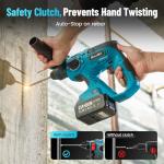 Cordless SDS-Plus Rotary Hammer Drill with Batteries