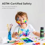 TMOL Acrylic Paint Set, 24 Colors (2 oz/Bottle) with 12 Art Brushes, Art Supplies for Painting Canvas, Wood, Ceramic & Fabric, Rich Pigments Lasting Quality for Beginners, Students & Professional Artist