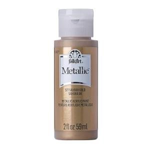 FolkArt Metallic Acrylic Paint in Assorted Colors (2 oz), 577, Sashara Gold