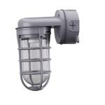 Lithonia Lighting Jelly Jar Light Fixture, Incandescent Utility Vapor Tight Wall Lamp, Industrial Style Wall Light for Indoor and Outdoor Use, 150W, 120V, Includes Junction Box, Grey (VW150I M12)