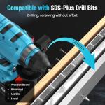 Cordless SDS-Plus Rotary Hammer Drill with Batteries