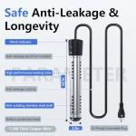 BSEED Immersion Water Heater Electric, 2000W Fast Heating Portable Water Heater with 304 Stainless Steel Guard & Digital LCD Thermometer, Heats 5 Gallons in Minutes for Camping, Bath & Small Pool