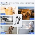 BSEED Immersion Water Heater Electric, 2000W Fast Heating Portable Water Heater with 304 Stainless Steel Guard & Digital LCD Thermometer, Heats 5 Gallons in Minutes for Camping, Bath & Small Pool