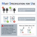 BSEED Immersion Water Heater Electric, 2000W Fast Heating Portable Water Heater with 304 Stainless Steel Guard & Digital LCD Thermometer, Heats 5 Gallons in Minutes for Camping, Bath & Small Pool