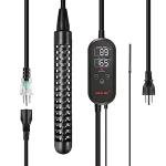 GRILLME 1000W Immersion Water Heater with Intelligent Temperature Controller,Fully Submersible Portable Electric Heater,5 Galons Bucket Heater,100% Waterproof,316L Shell,Easy and Convenient to Use