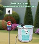 Portable Immersion Water Heater 1800W 120V, Electric Heater for Buckets, Bathtubs and Mini Pools, Submersible Design with Thermostat, Real Time Temperature Display and Dry Burn Protection