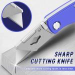 4 Pack Box Cutter, Folding Utility Knife, Razor Knife Heavy Duty, Box Cutters Utility Knives, Box Opener for Home, DIY Projects, Crafting, Package, Hand Tools & Navajas para Trabajo, Tube Cutters