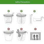 GRILLME 1000W Immersion Water Heater with Intelligent Temperature Controller,Fully Submersible Portable Electric Heater,5 Galons Bucket Heater,100% Waterproof,316L Shell,Easy and Convenient to Use