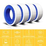 VOTMELL 4 Rolls 1/2 Inch(W) X 520 Inches(L) Teflon Plumbers Tape,Pipe Sealing & Plumbing Thread Tape,PTFE Water Sealant Seal for Shower Head,White