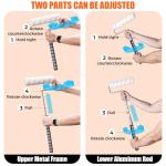 PinStone 6pcs House Paint Roller Kit, 9 inch Extendable Roller Frame with 5 Microfiber Roller Covers 1/2" Nap, Adjustable Painting Roller (18" - 36") for Walls, Ceilings, Floor, Home Painting Supplies