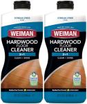 Weiman Hardwood Floor Cleaner for Finished Hardwood, Engineered Flooring, Vinyl & Laminate Surfaces - Streak-Free Shine, No Residue - 32 oz (2 PACK)