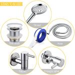 VOTMELL 4 Rolls 1/2 Inch(W) X 520 Inches(L) Teflon Plumbers Tape,Pipe Sealing & Plumbing Thread Tape,PTFE Water Sealant Seal for Shower Head,White
