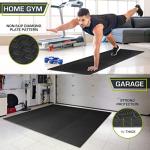 ProsourceFit Puzzle Exercise Mat ½ in, EVA Interlocking Foam Floor Tiles for Home Gym, Water-Resistant Mats Workout Equipment, Floor Padding for Kids, Black, 24 in x 24 in x ½ in, 48 Sq Ft - 12 Tiles
