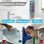 Flexisnake Drain Weasel Hair Clog Remover Kit – Plumbing Snake Auger for Cleaning Shower, Bath Tub, Bathroom Drains with Rotating Handle and 5 Disposable Wands, Made in USA