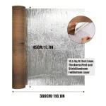 Luxury Thicken Wood Grain Peel and Stick Floor Tiles Self-Adhesive Vinyl Flooring Roll-DIY Easy for Wall and Floor,Hard Surface/Waterproof/Anti Slip (Brown Vinyl Flooring, 17.72 "W x 118" L)