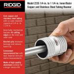RIDGID 29983 Model 223S 1/4" to 1-1/4" Inner/Outer Copper and Stainless Steel Tubing and Pipe Reamer, Small